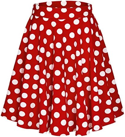 Basic Midi Skirt Versatile Stretchy Flared Casual High Waisted Skirt